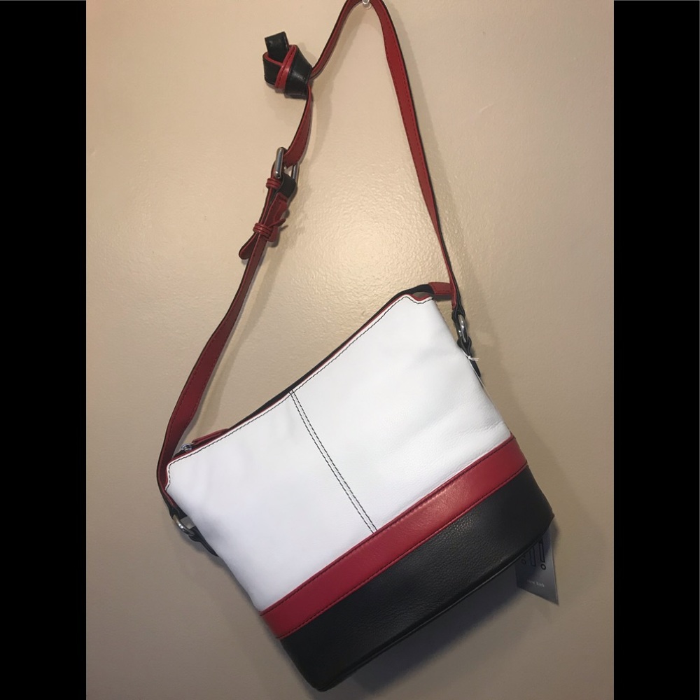 New genuine leather crossbody bucket bag handbag